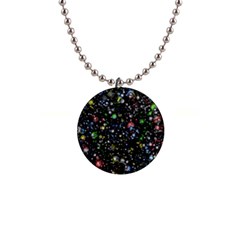 Illustration Universe Star Planet 1  Button Necklace by danenraven