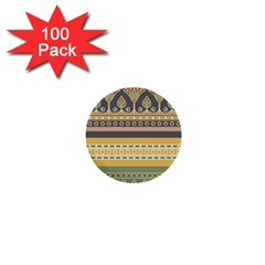 Seamless-pattern-egyptian-ornament-with-lotus-flower 1  Mini Buttons (100 Pack)  by Salman4z