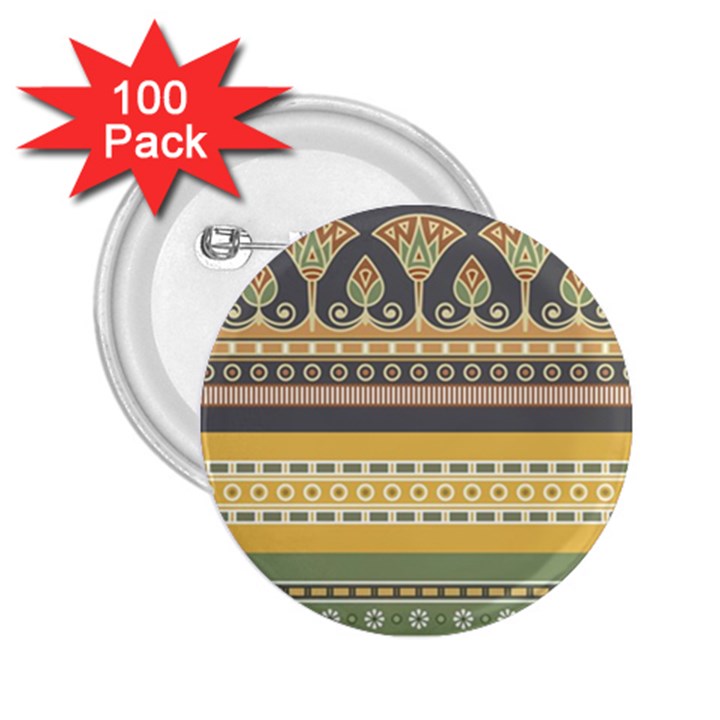 Seamless-pattern-egyptian-ornament-with-lotus-flower 2.25  Buttons (100 pack) 