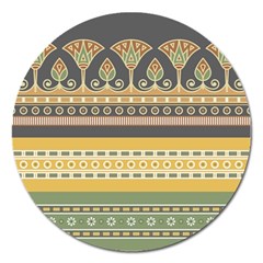 Seamless-pattern-egyptian-ornament-with-lotus-flower Magnet 5  (round) by Salman4z