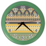 Seamless-pattern-egyptian-ornament-with-lotus-flower Color Wall Clock Front