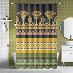 Seamless-pattern-egyptian-ornament-with-lotus-flower Shower Curtain 48  X 72  (small)  by Salman4z