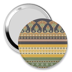 Seamless-pattern-egyptian-ornament-with-lotus-flower 3  Handbag Mirrors by Salman4z