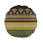 Seamless-pattern-egyptian-ornament-with-lotus-flower Standard 15  Premium Flano Round Cushions Back