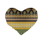 Seamless-pattern-egyptian-ornament-with-lotus-flower Standard 16  Premium Flano Heart Shape Cushions Back