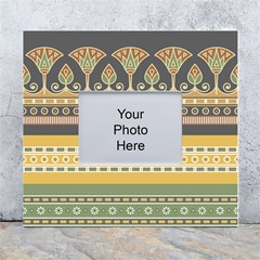 Seamless-pattern-egyptian-ornament-with-lotus-flower White Wall Photo Frame 5  X 7  by Salman4z