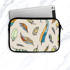 Vector-boho-doodle-feathers-seamless-pattern-illustration Apple Ipad Mini Zipper Cases by Salman4z