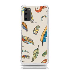 Vector-boho-doodle-feathers-seamless-pattern-illustration Samsung Galaxy S20 6 2 Inch Tpu Uv Case by Salman4z