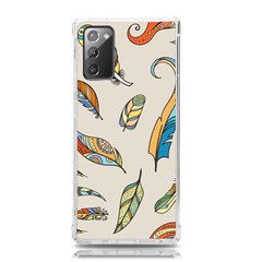 Vector-boho-doodle-feathers-seamless-pattern-illustration Samsung Galaxy Note 20 Tpu Uv Case by Salman4z