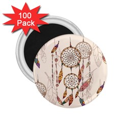 Coloured-dreamcatcher-background 2 25  Magnets (100 Pack)  by Salman4z