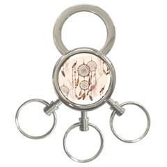 Coloured-dreamcatcher-background 3-ring Key Chain by Salman4z