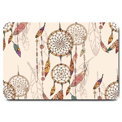 Coloured-dreamcatcher-background Large Doormat by Salman4z