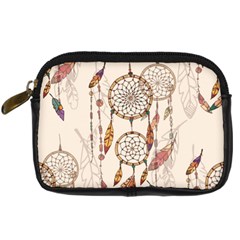 Coloured-dreamcatcher-background Digital Camera Leather Case by Salman4z