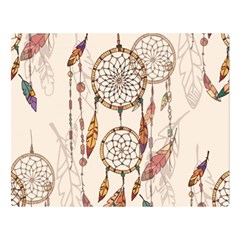 Coloured-dreamcatcher-background Premium Plush Fleece Blanket (large) by Salman4z