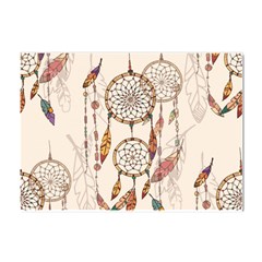 Coloured-dreamcatcher-background Crystal Sticker (a4)