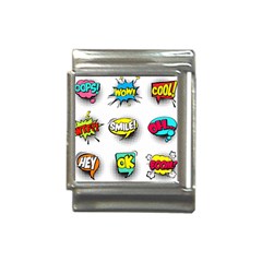 Set-colorful-comic-speech-bubbles Italian Charm (13mm) by Salman4z