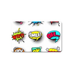 Set-colorful-comic-speech-bubbles Magnet (name Card) by Salman4z