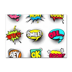 Set-colorful-comic-speech-bubbles Sticker A4 (10 Pack) by Salman4z