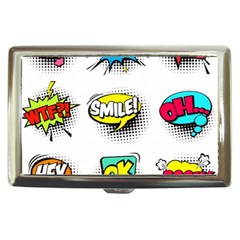 Set-colorful-comic-speech-bubbles Cigarette Money Case by Salman4z