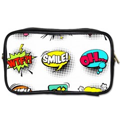 Set-colorful-comic-speech-bubbles Toiletries Bag (two Sides) by Salman4z