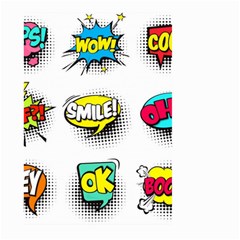 Set-colorful-comic-speech-bubbles Large Garden Flag (two Sides) by Salman4z