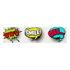 Set-colorful-comic-speech-bubbles Banner And Sign 4  X 1  by Salman4z