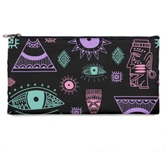 Vintage-seamless-pattern-with-tribal-art-african-style-drawing Pencil Case by Salman4z