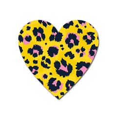 Leopard-print-seamless-pattern Heart Magnet by Salman4z