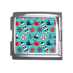 Seamless-pattern-nautical-icons-cartoon-style Mega Link Italian Charm (18mm) by Salman4z