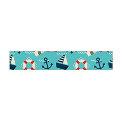 Seamless-pattern-nautical-icons-cartoon-style Premium Plush Fleece Scarf (mini) by Salman4z