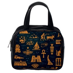 Dark-seamless-pattern-symbols-landmarks-signs-egypt Classic Handbag (one Side) by Salman4z