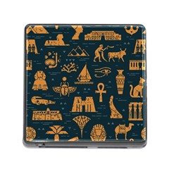 Dark-seamless-pattern-symbols-landmarks-signs-egypt Memory Card Reader (square 5 Slot) by Salman4z