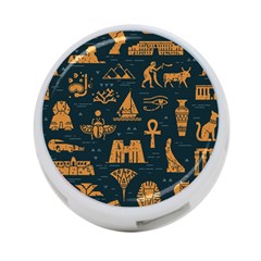 Dark-seamless-pattern-symbols-landmarks-signs-egypt 4-port Usb Hub (two Sides) by Salman4z