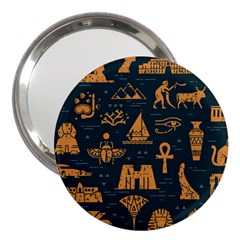 Dark-seamless-pattern-symbols-landmarks-signs-egypt 3  Handbag Mirrors by Salman4z