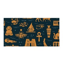 Dark-seamless-pattern-symbols-landmarks-signs-egypt Satin Wrap 35  X 70  by Salman4z