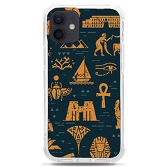 Dark-seamless-pattern-symbols-landmarks-signs-egypt Iphone 12 Mini Tpu Uv Print Case	 by Salman4z