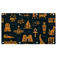 Dark-seamless-pattern-symbols-landmarks-signs-egypt Banner And Sign 7  X 4  by Salman4z