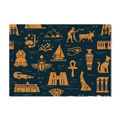 Dark-seamless-pattern-symbols-landmarks-signs-egypt Crystal Sticker (a4) by Salman4z