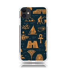 Dark-seamless-pattern-symbols-landmarks-signs-egypt Iphone 11 Tpu Uv Print Case by Salman4z