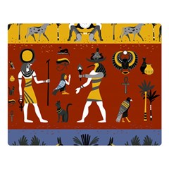 Ancient-egyptian-religion-seamless-pattern Premium Plush Fleece Blanket (large) by Salman4z