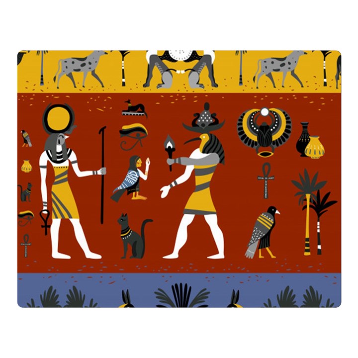 Ancient-egyptian-religion-seamless-pattern Premium Plush Fleece Blanket (Large)