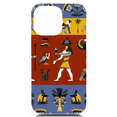 Ancient-egyptian-religion-seamless-pattern Iphone 14 Pro Max Black Uv Print Case by Salman4z