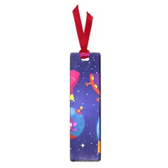 Cartoon-funny-aliens-with-ufo-duck-starry-sky-set Small Book Marks by Salman4z