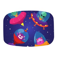 Cartoon-funny-aliens-with-ufo-duck-starry-sky-set Mini Square Pill Box by Salman4z