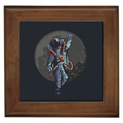 Illustration-drunk-astronaut Framed Tile by Salman4z