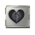 Illustration-drunk-astronaut Mega Link Heart Italian Charm (18mm) Front