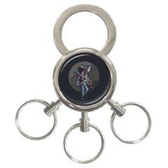 Illustration-drunk-astronaut 3-ring Key Chain by Salman4z