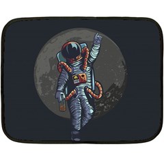 Illustration-drunk-astronaut Fleece Blanket (mini) by Salman4z