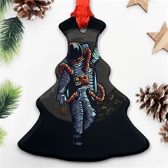 Illustration-drunk-astronaut Christmas Tree Ornament (two Sides) by Salman4z