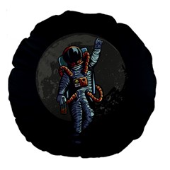 Illustration-drunk-astronaut Large 18  Premium Round Cushions by Salman4z